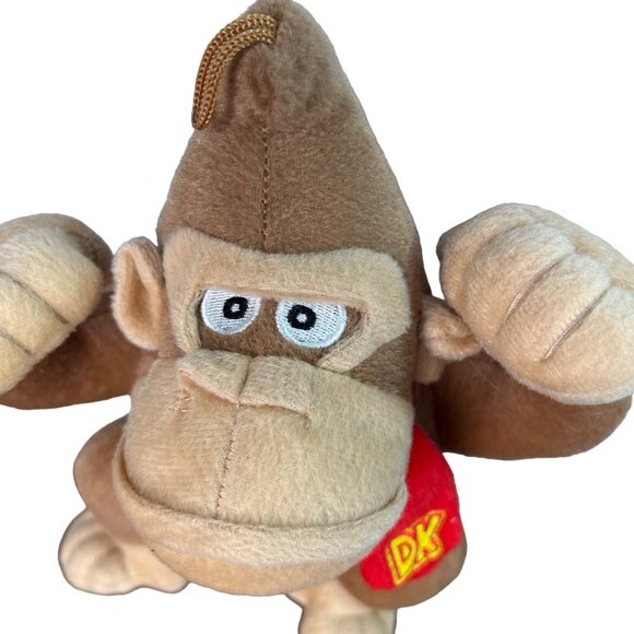 Donkey Kong Plush Toy Super Mario Good Stuff 2022 10" Brown Beige Polyester Nint - Picture 3 of 9